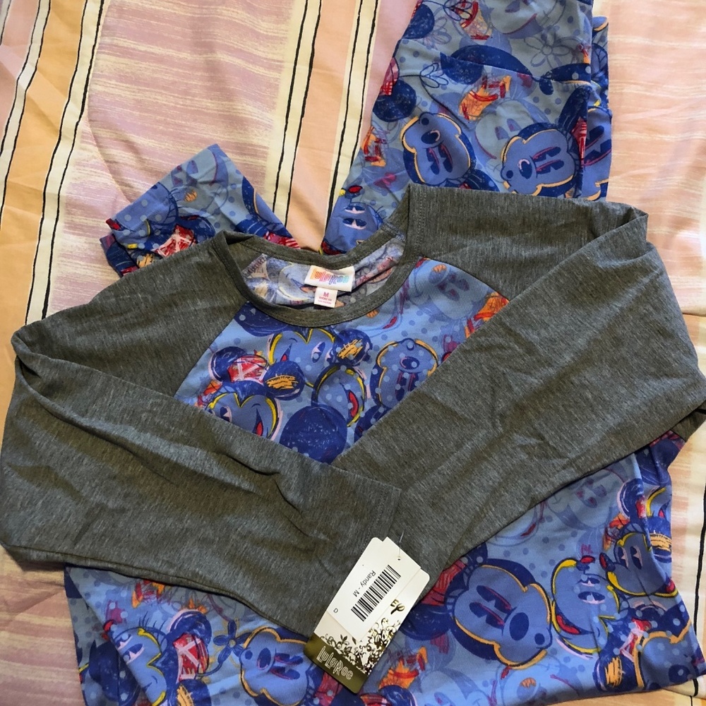 NEW LulaRoe Leggings & Randy 3/4 sleeve Sz M